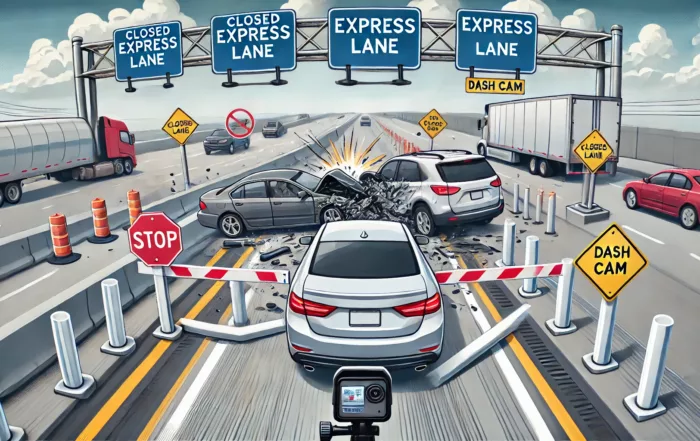 express lane accident